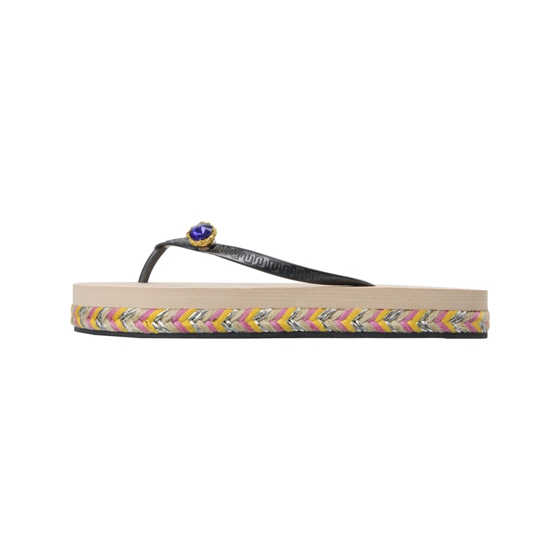 UZURII Flip Flops Zehentrenner Selena Diamond Silver sand