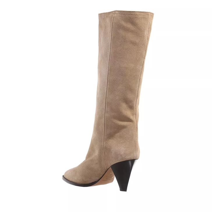 Beige mid calf on sale boots