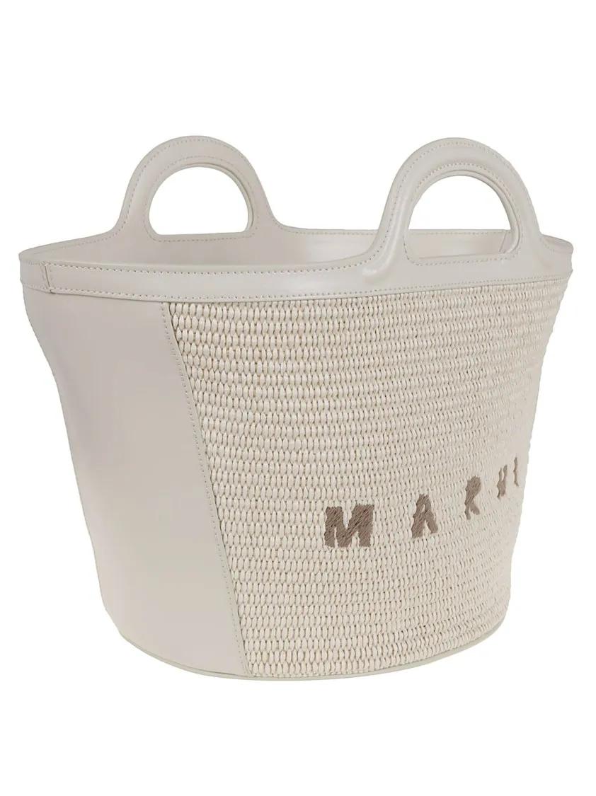 Marni Shoppers & Totes Tropicalia Handbag Small in wit