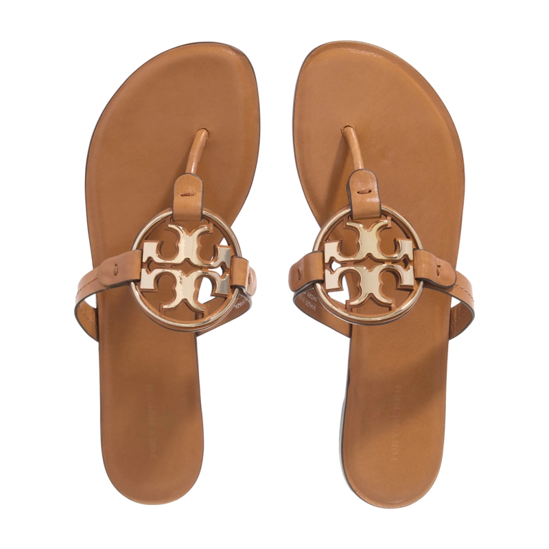Tory Burch Flip Flops Metal Miller Walnut / Gold(Image 16)