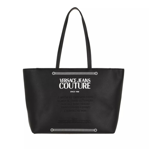 Versace Jeans Couture Silver Font Shopping Bag Black Borsa da shopping