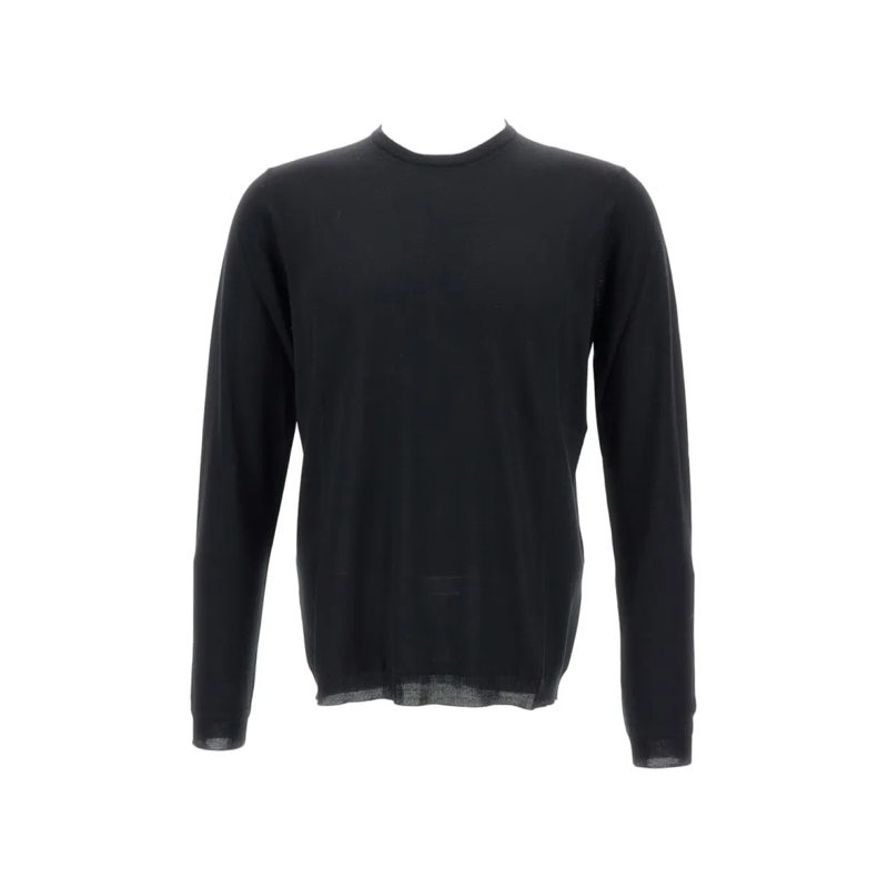 GOES BOTANICAL Pullover Extra Fine Wool Crewneck Sweater Black