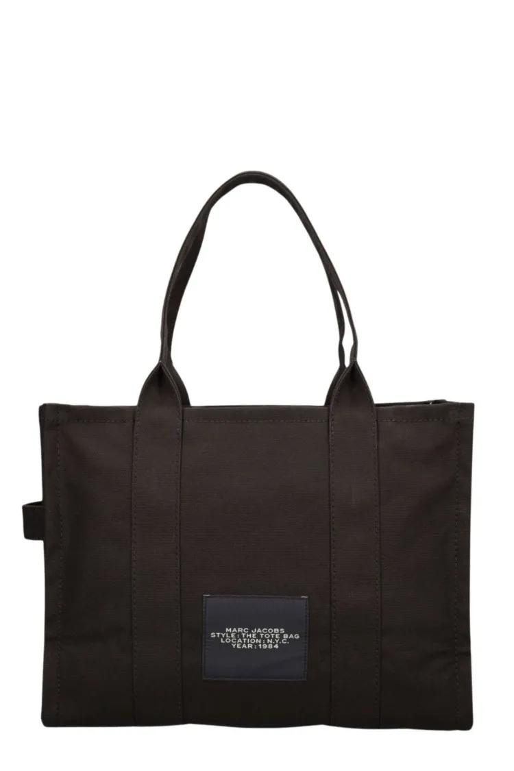 Marc Jacobs Totes & shoppers Black Cotton Canvas The Large Tote in zwart