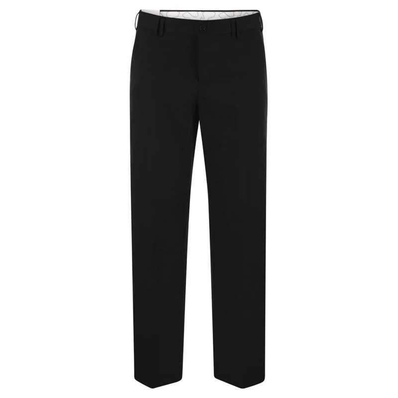 Pt Torino Pantalon de costume Michael - Straight-Leg Cotton Linen Trousers Black