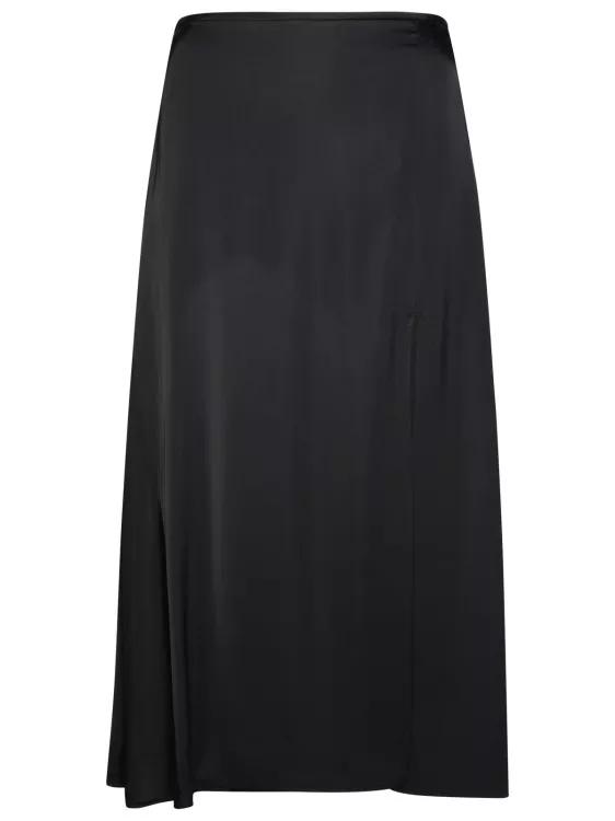 Jil Sander - Black Viscose Skirt - Größe 34 - black