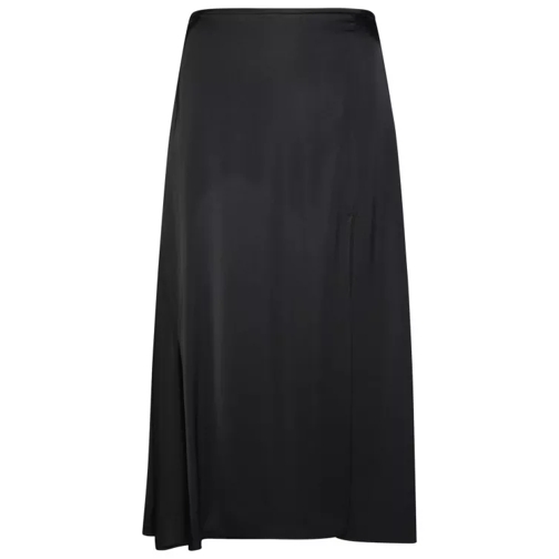 Jil Sander  Black Viscose Skirt Black