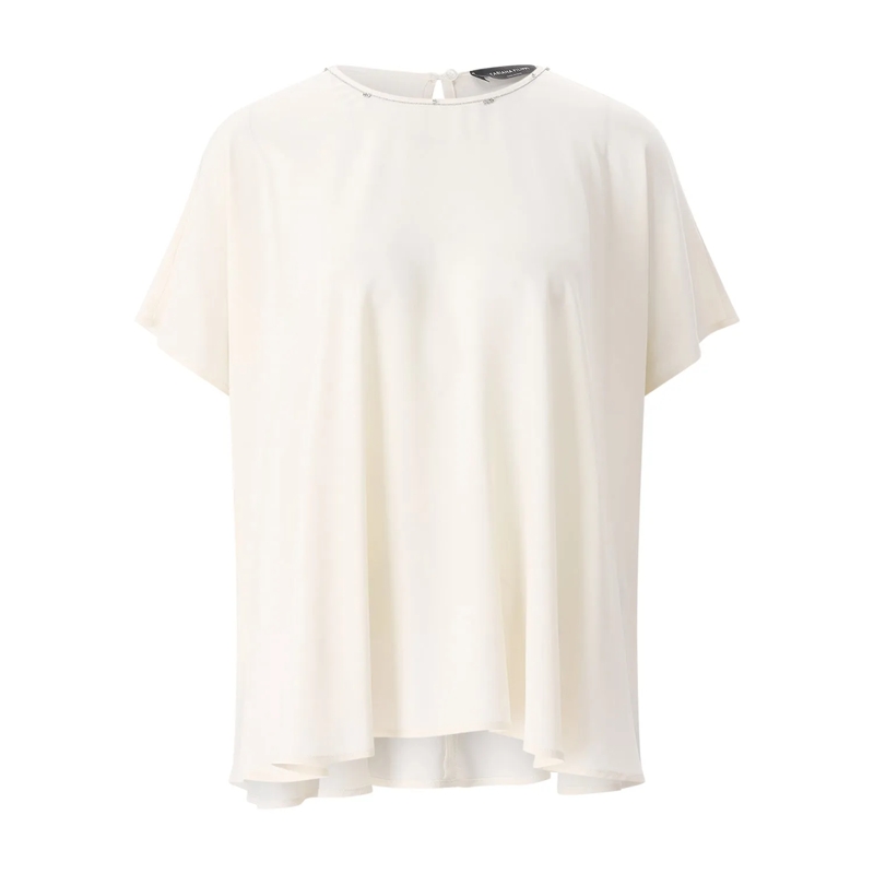 Fabiana Filippi T-Shirt T-Shirt mit Glitzerdetails weiß
