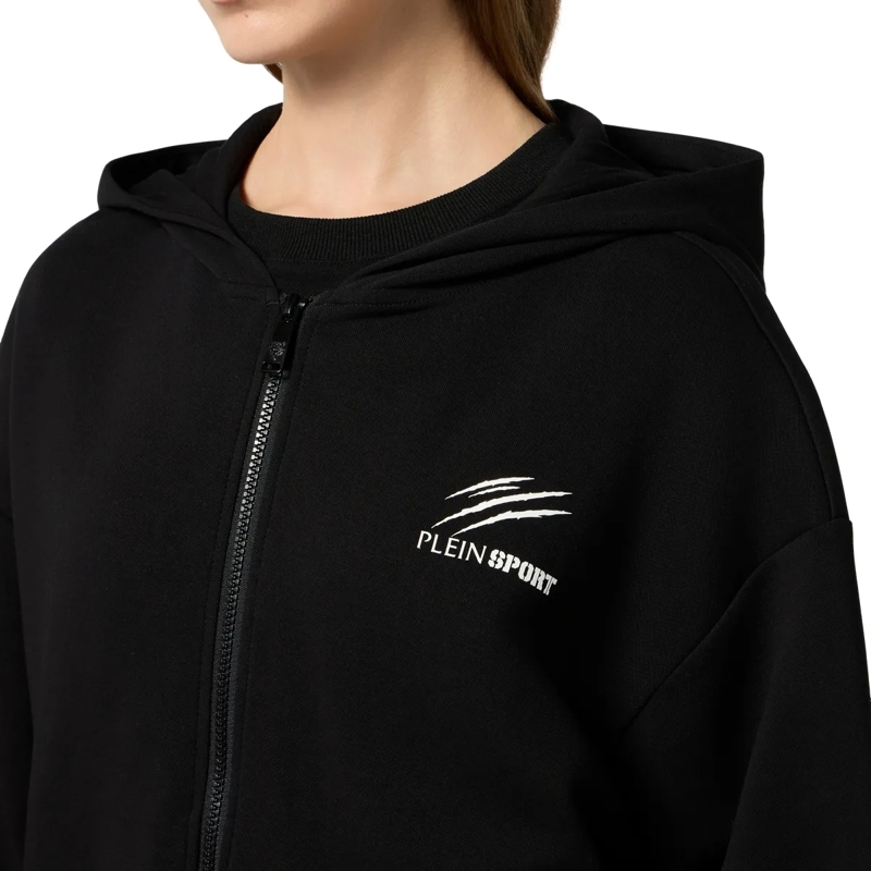 Plein Sport Daunenjacke Zip Hoodie Icon Scratch schwarz(Image 2)