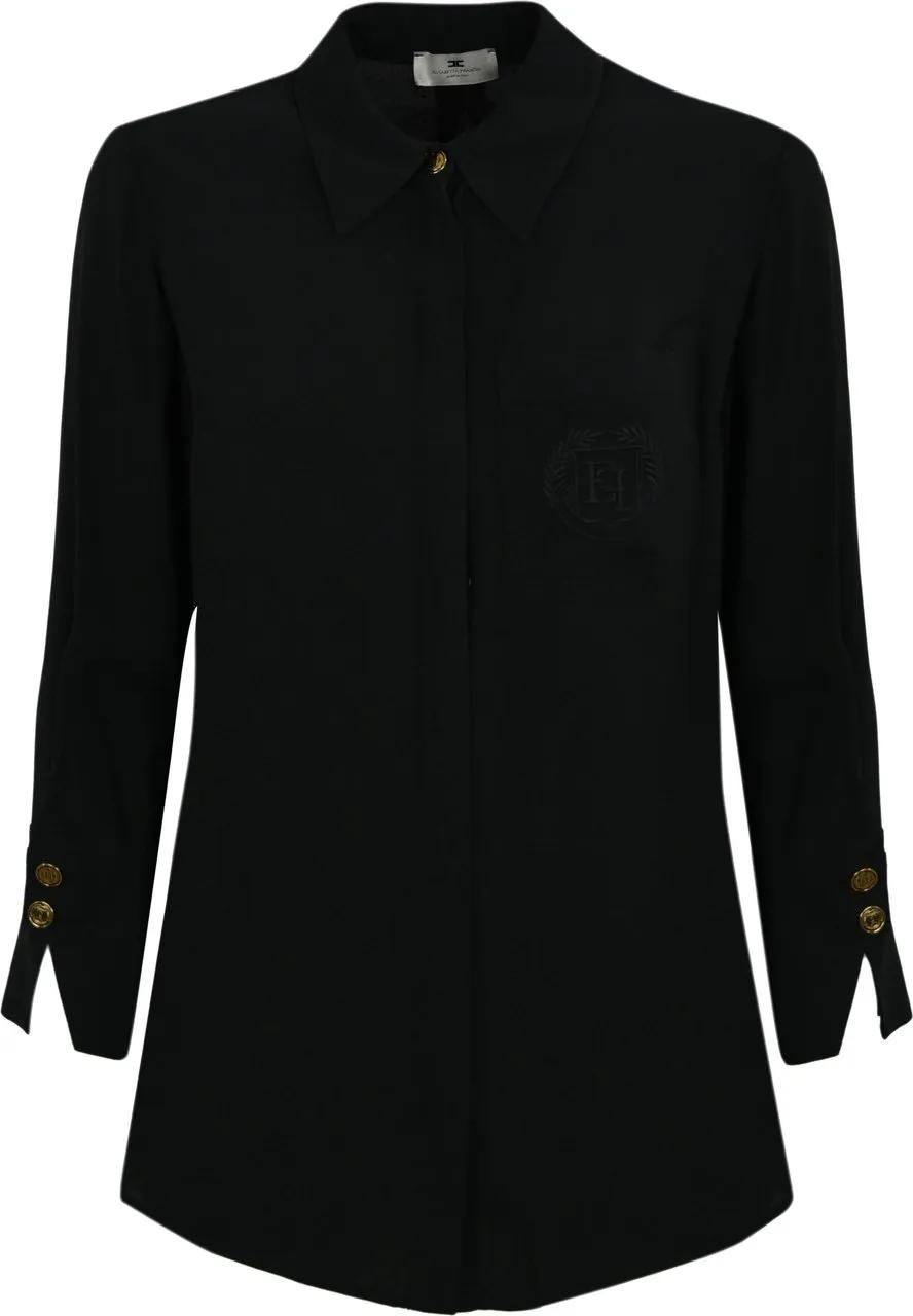 Thumbnail - Elisabetta Franchi - Shirts Black - Größe 48 - schwarz