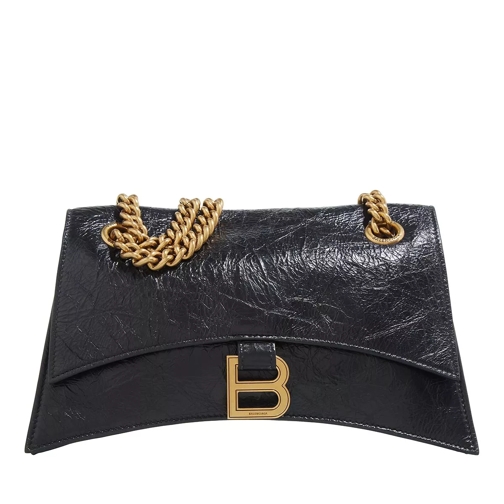 Balenciaga Crush Small Bag With Chain  Black Satchel
