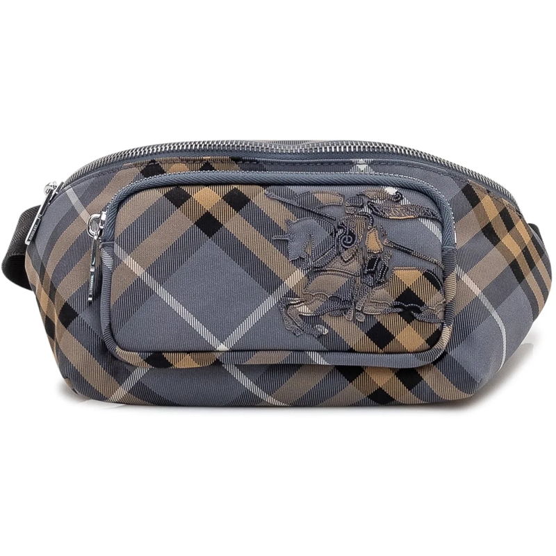 Burberry Gürteltasche Borsa Belt Bag con Motivo Check e Tasca Frontale blau