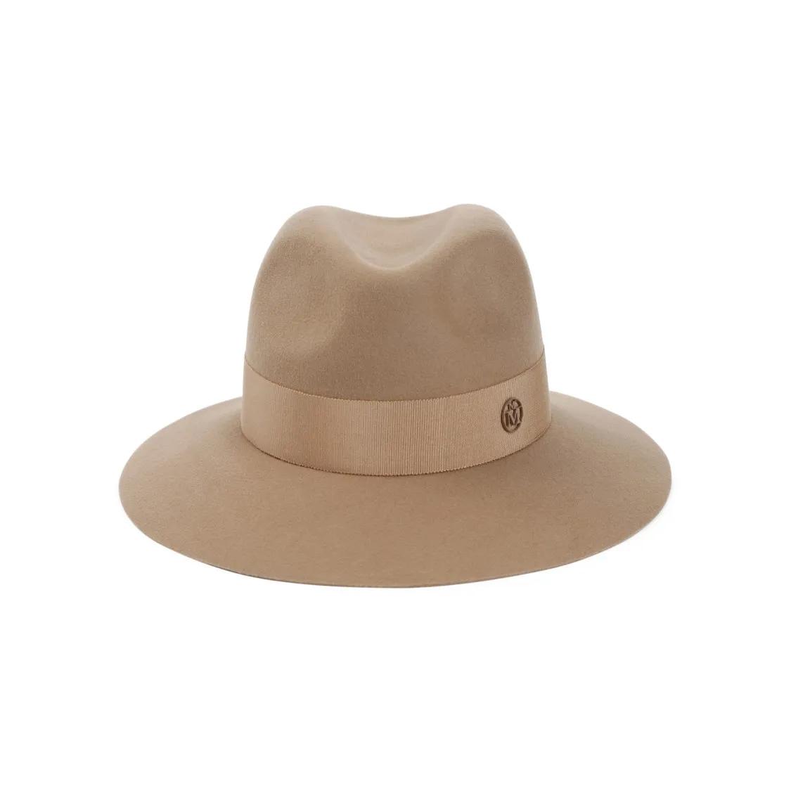 Maison Michel Mützen - True Camel Wool Felt Henrietta Hat - Gr. M - in Braun - für Damen