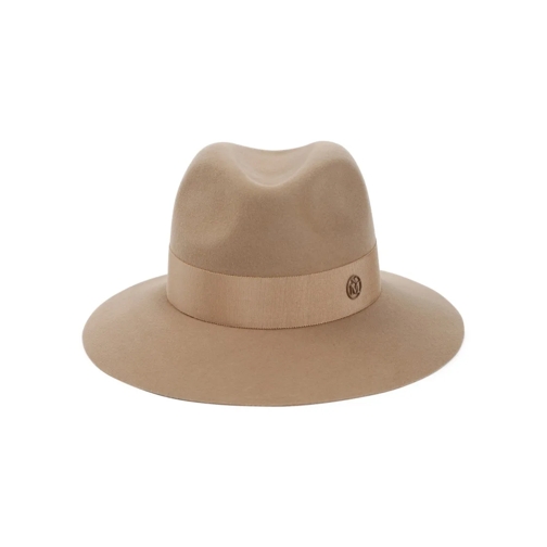 Maison Michel Hut True Camel Wool Felt Henrietta Hat Brown