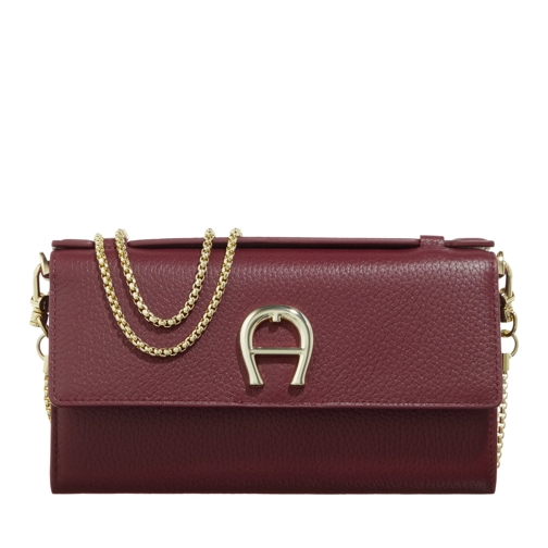 AIGNER Wallet on Chain Burgundy Portemonnee Aan Een Ketting