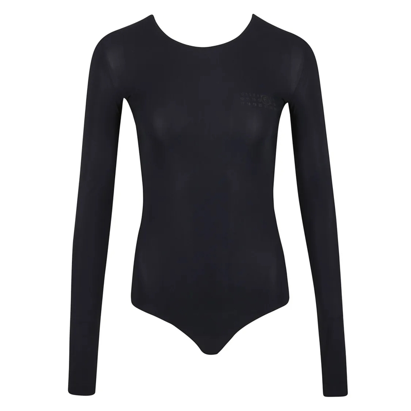 MM6 Maison Margiela  Long-Sleeve Bodysuit Black