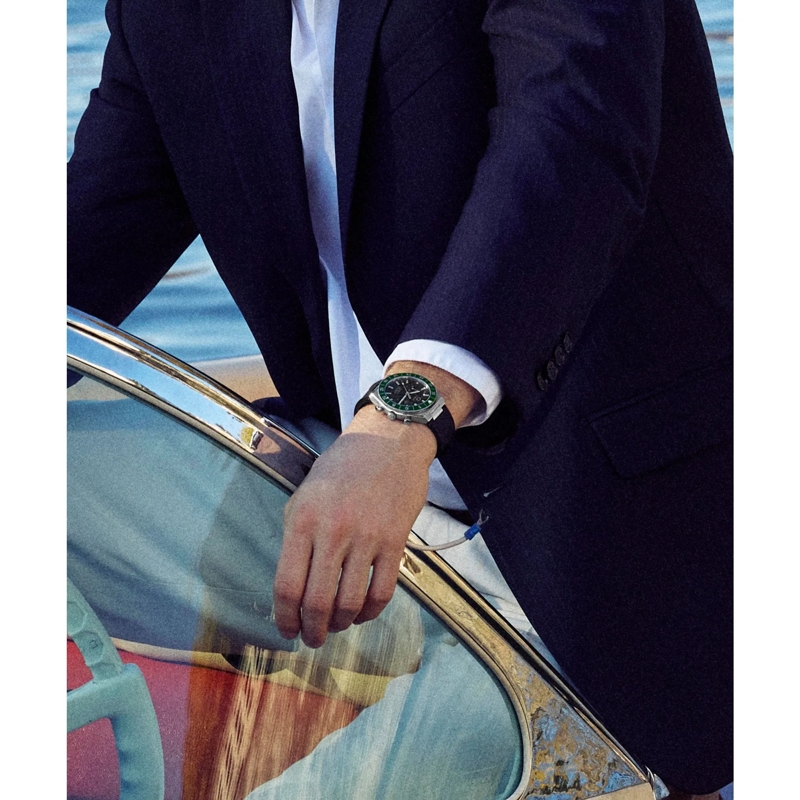 Timex Quarzuhr Quarz-Analoguhr Q Timex Continental Chronograph schwarz(Image 6)