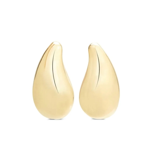 Courrèges Oorsteker Gold-Tone Bronze Polished Finish Drop Earrings Gold