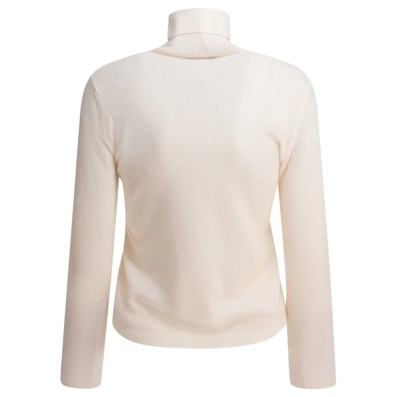 Kangra Trui met col Cashmere Turtleneck Sweater With Cropped Hem Neutrals