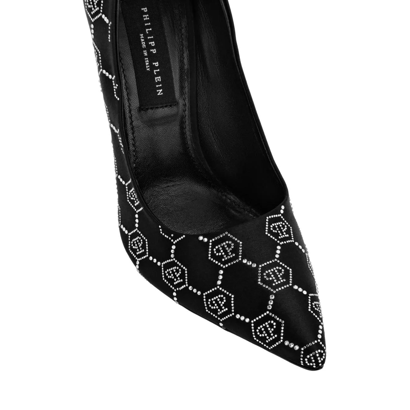 Philipp Plein Pumps Pumpen Monogram Mit Schmucksteinen schwarz(Image 2)