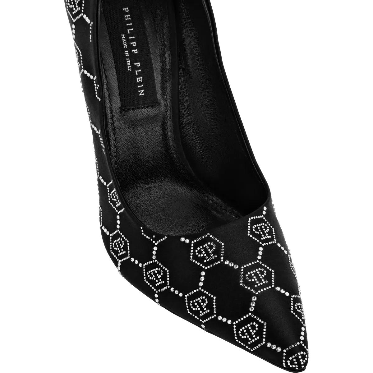 Thumbnail - Philipp Plein Hohe Schuhe - Pumps Monogram Mit Schmucksteinen - Gr. 38 (EU) - in Schwarz - für Damen