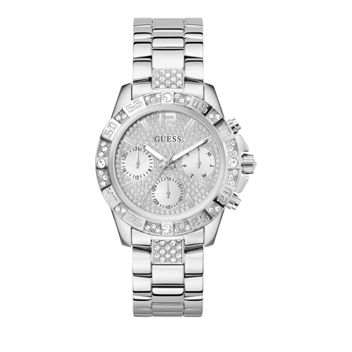 Guess Quartz Watch Majesty Silver Tone