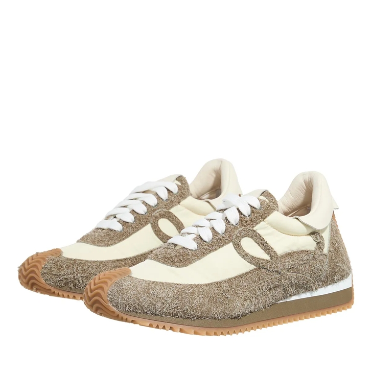 Loewe Flow Sneakers Khaki Green Soft White Low Top Sneaker