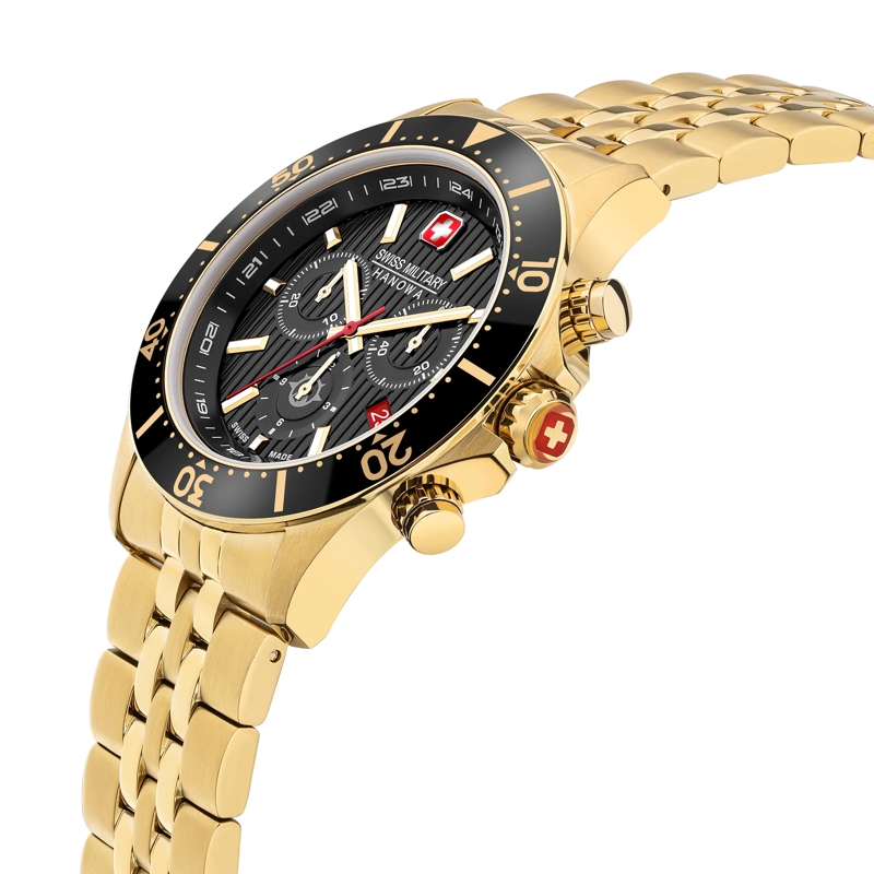Swiss Military Hanowa Automatikuhr Quarzuhr Flagship X Chrono gold(Image 2)