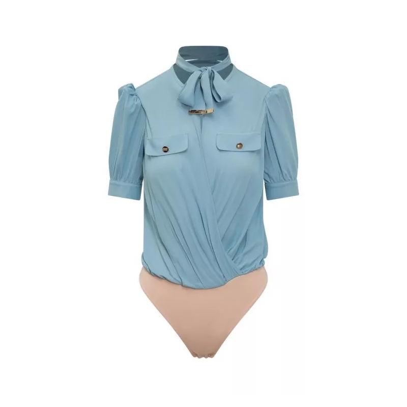 Elisabetta Franchi  Blue Viscose Bodysuit Blue