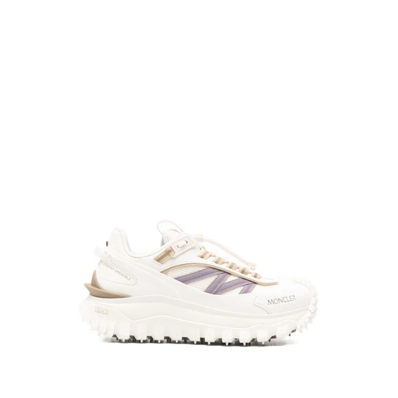Moncler Low-Top-Sneaker Chunky Beige Sneakers With Textured Sole And Subtl White