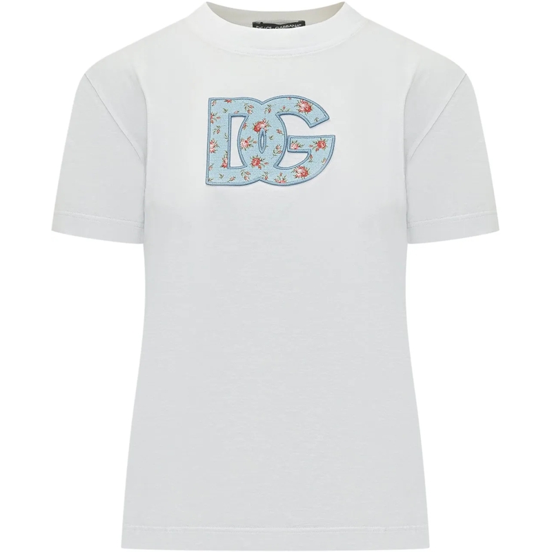 Dolce&Gabbana T-shirt T-shirt con Logo Floreale weiß
