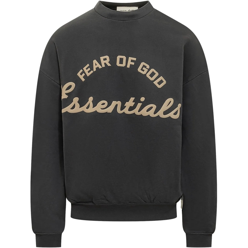 FEAR OF GOD  Felpa Girocollo con Stampa Frontale dunkelgrau