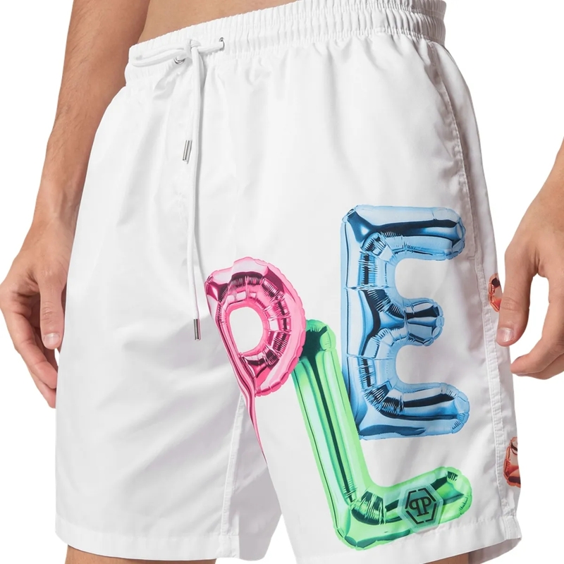 Philipp Plein  Badehose Bombing Graffiti weiss(Image 2)