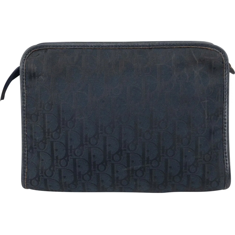 Christian Dior Tote Christian Dior Satin Trotter Monogram Clutch blau
