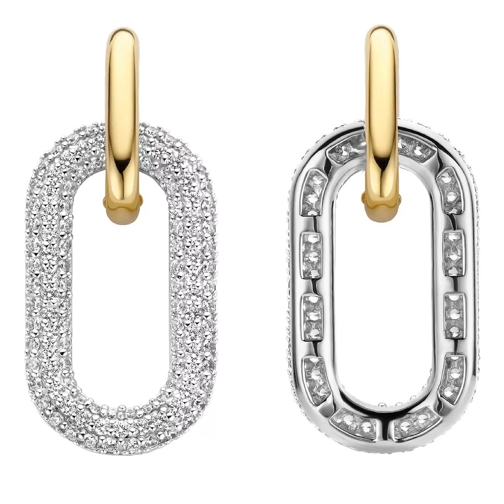 Ti Sento Milano Earrings 7844ZY Zirkonia White / Yellow Gold Plated Ohrhänger