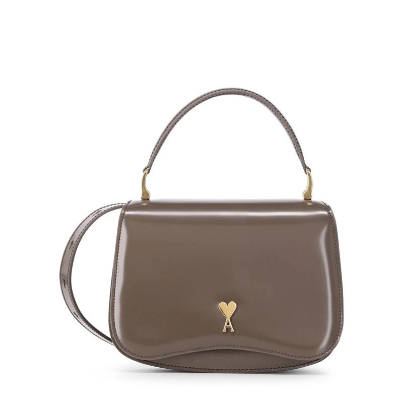 AMI Paris Crossbody Bag Umhängetasche mit Logo Braun