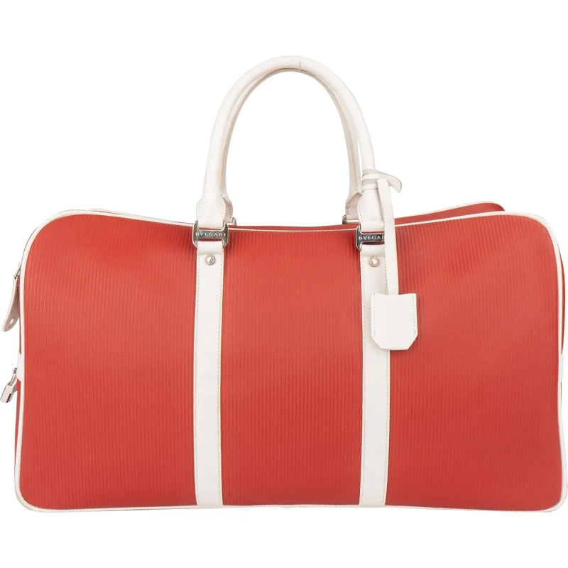 BVLGARI Schultertasche Bvlgari Bicolor Canvas Travel Bag 55 mehrfarbig