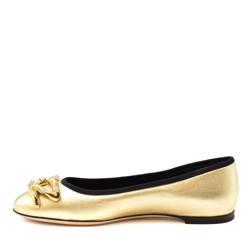 Giuseppe Zanotti Balletschoenen Ballet Flats Gold gold