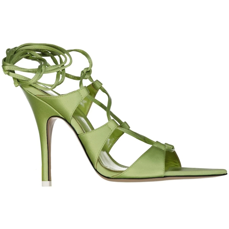 The Attico T-shirt The Attico Renee Satin Sandals grün