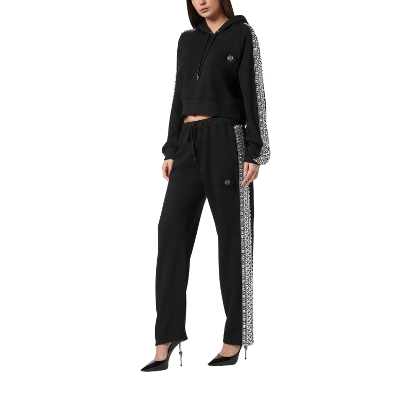 Philipp Plein Daunenjacke Kapuzen-Sweatjacket Crystal Verziert schwarz(Image 3)