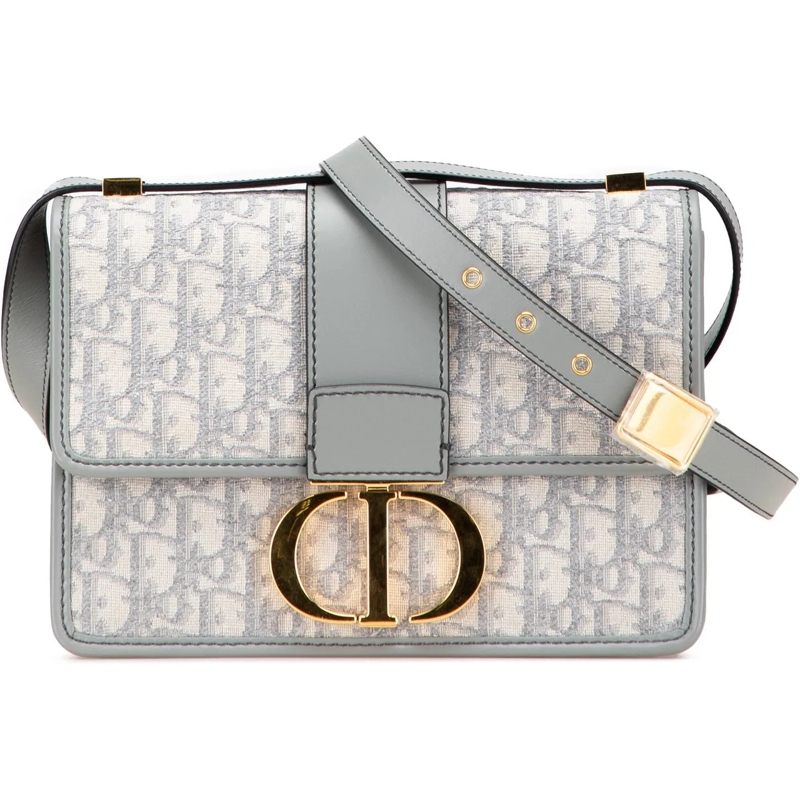 Christian Dior Schultertasche Medium Oblique Canvas 30 Montaigne Bag grau