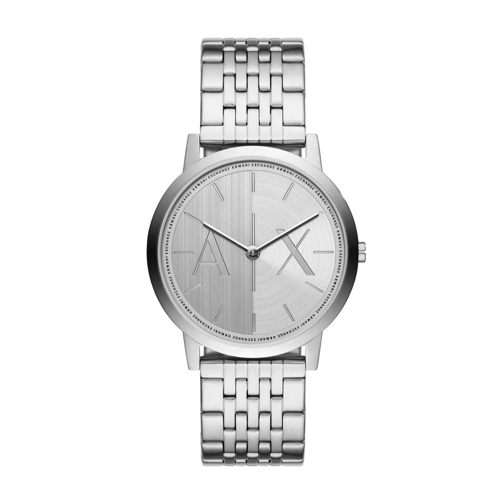 Armani Exchange Two-Hand Stainless Steel Watch Silver Quartz Horloge