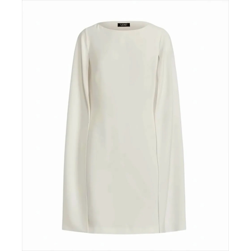 Polo Ralph Lauren Mini-jurk Petra-Long Sleeve-Cocktail Dress White