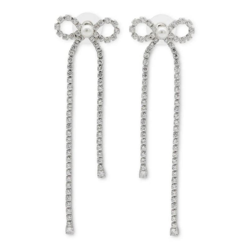 Self Portrait Oorknopjes Silver Bow Earrings Silver