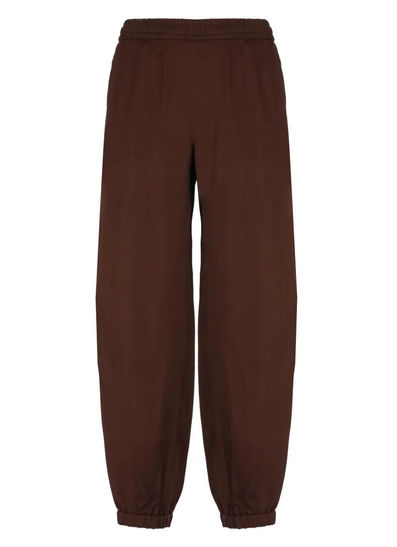 Fabiana Filippi - Bordeaux Fabiana Filippi Viscose Trousers - Größe 42 - rot