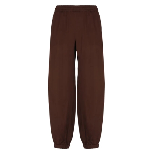 Fabiana Filippi Bordeaux Fabiana Filippi Viscose Trousers Burgundy 