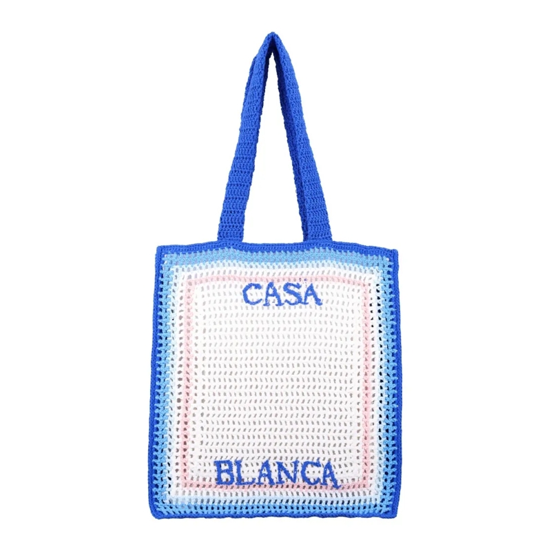 Casablanca Fourre-tout Crochet Bag White