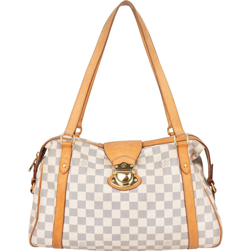 Louis Vuitton Schultertasche Louis Vuitton Damier Azur Monogram Stresa Shoulder weiß
