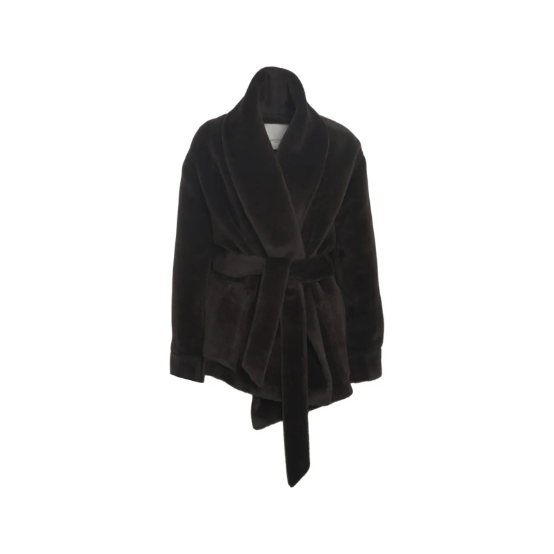 Breras  Alpaca Fur Coat Black