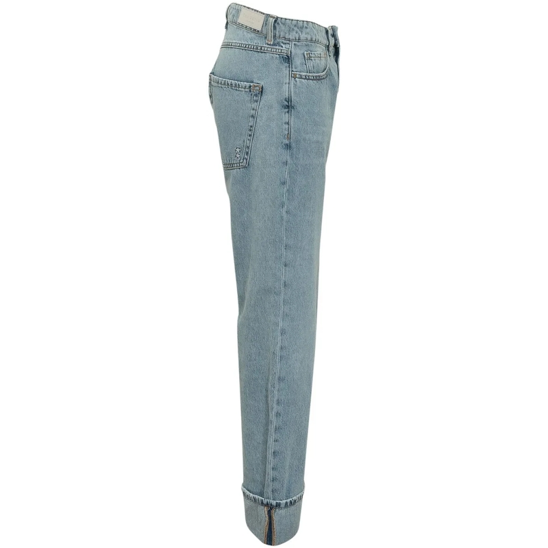 ICON DENIM Jeans mit geradem Bein Jeans cropped risvolto hellblau(Image 3)