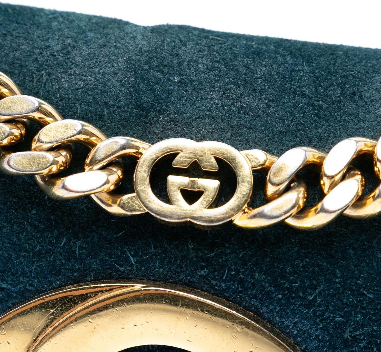 Thumbnail - Gucci Hobo Bags - Small Suede Blondie Chain Satchel - Gr. unisize - in Blau - für Damen